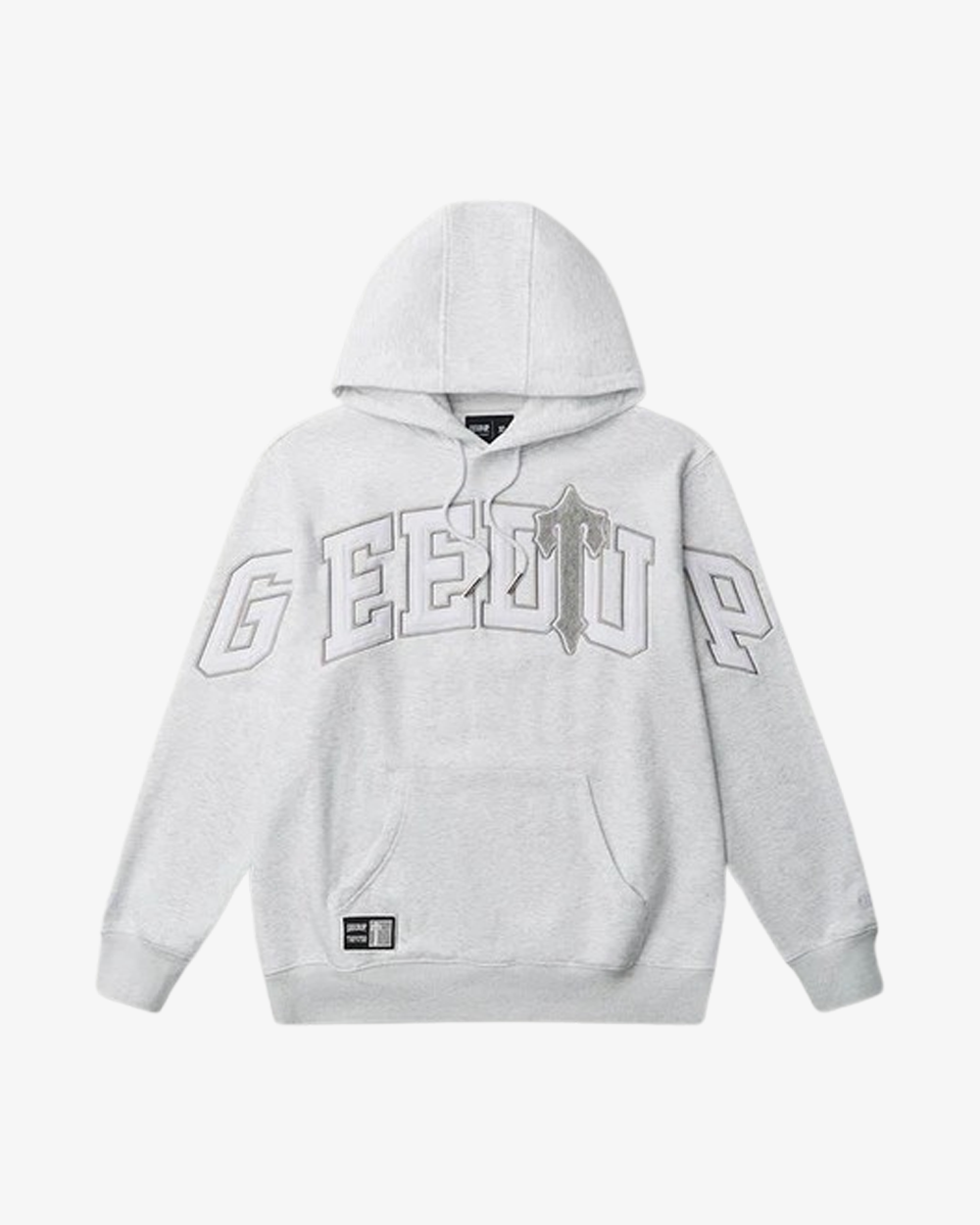 GEEDUP X TRAPSTAR TEAM LOGO X IRONGATE T HOODIE WHITE MARLE GREY