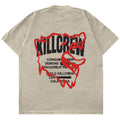 RELAXED FIT LUX CONQUER INNER DEMONS T-SHIRT - CREAM / RED