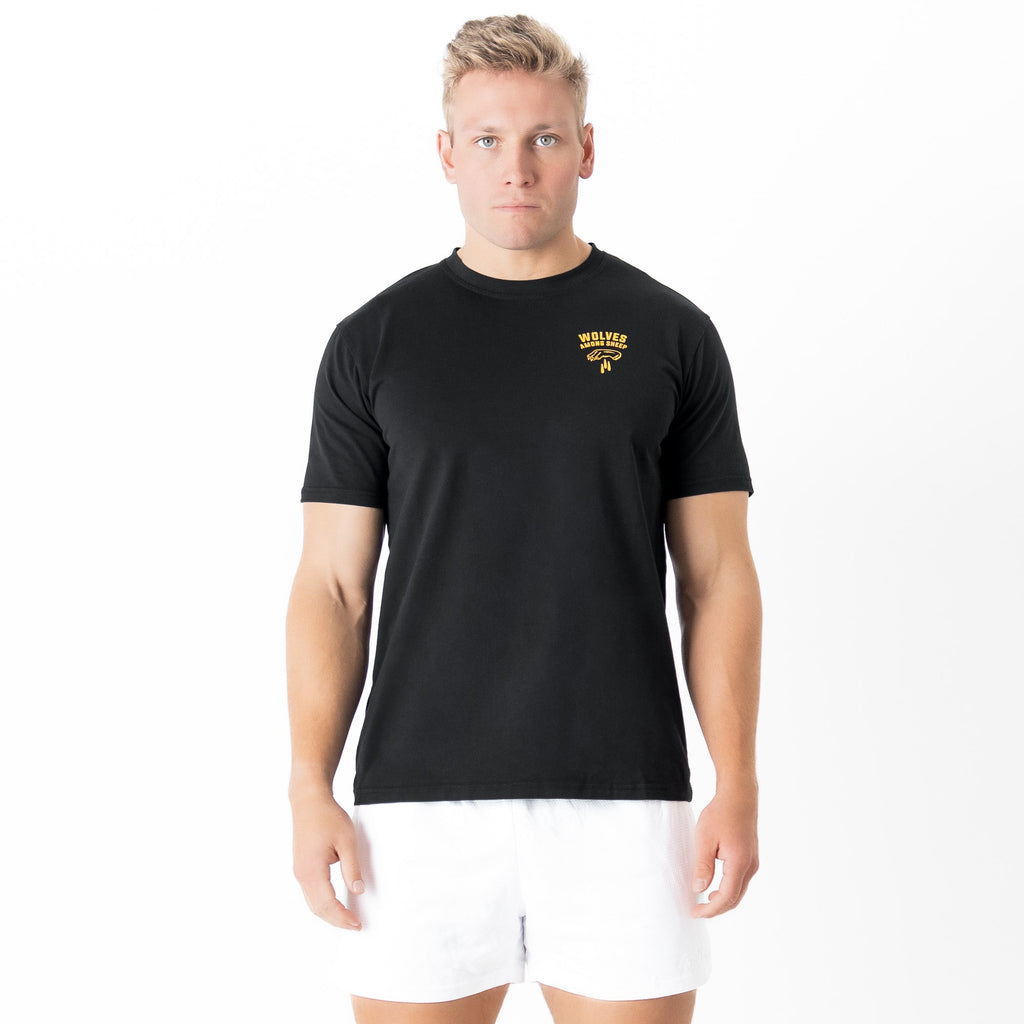 WOLVES AMONG SHEEP T-SHIRT v2 - YELLOW/BLACK