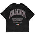 RELAXED FIT NATURAL COTTON CHROME T-SHIRT - BLACKOUT