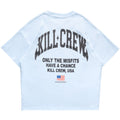 RELAXED FIT NATURAL COTTON CHROME T-SHIRT - BLUE