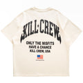 RELAXED FIT NATURAL COTTON CHROME T-SHIRT - CREAM