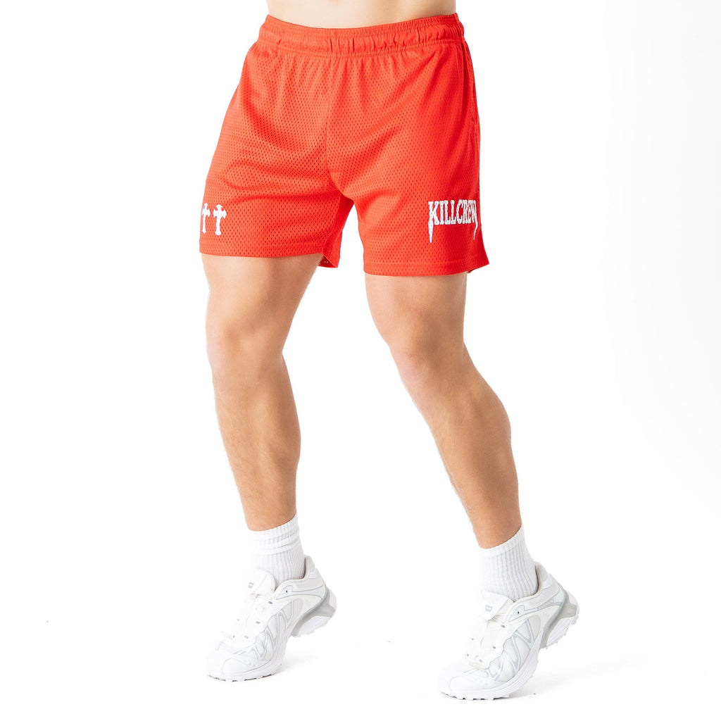 VENTED MESH SHORTS MEDIEVAL - RED / WHITE