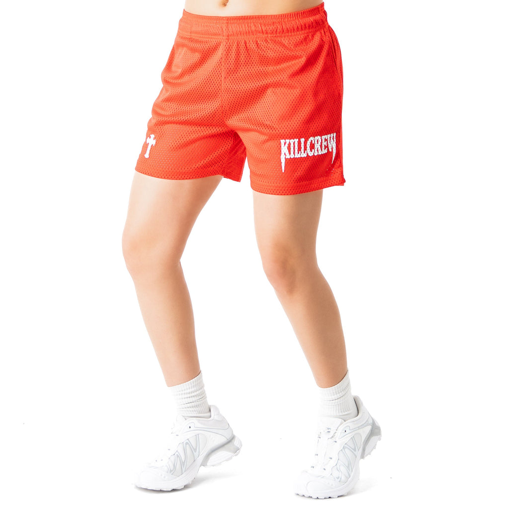 VENTED MESH SHORTS MEDIEVAL - RED / WHITE